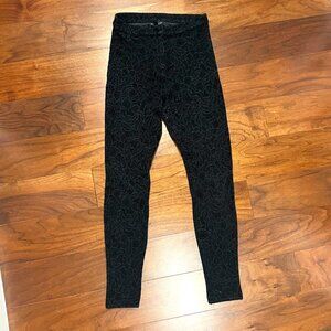 Topshop black floral pants (size 2)